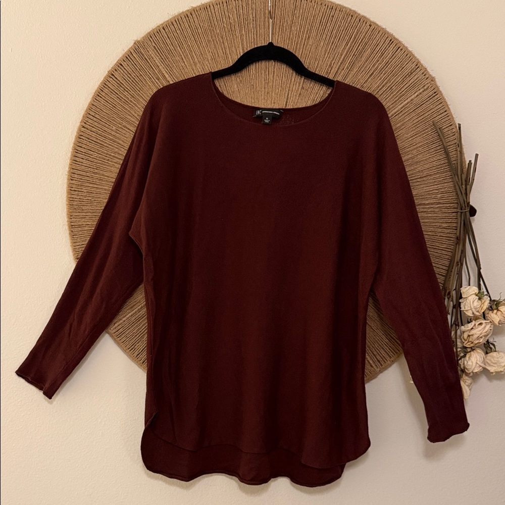 INC International Concepts Rich Burgundy Blouse